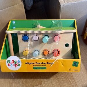 Alligator Pounding Bench - Multicolor Wooden Toy